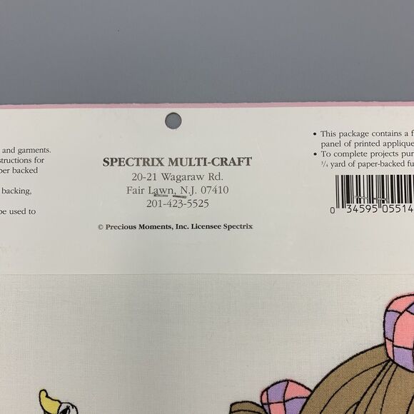 Vtg Precious Moments Sew Free Fabric Applique 514 Goose Girl Spectrix NOS Lamb - Picture 9 of 10